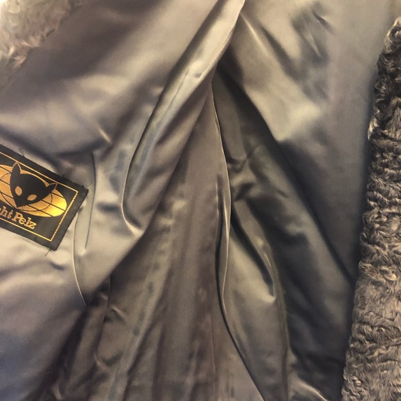 Grey Persian Lamb Fur Jacket Short Coat - Picture 6 of 6